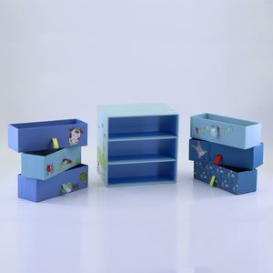 Cartoon Cute Design Cardboard 3 Layer Drawer <b>Storage</b> <b>Box</b> Multi-Layer Gift Packaging <b>Box</b> - Product Image 5