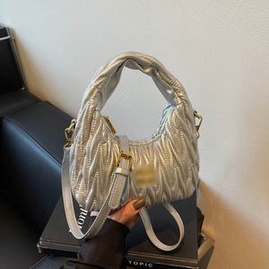 Women Casual Single Shoulder Crossbody Handbag Pleated Zipper Polyester Lining Summer Fashion <b>Bag</b> - Product Image 4