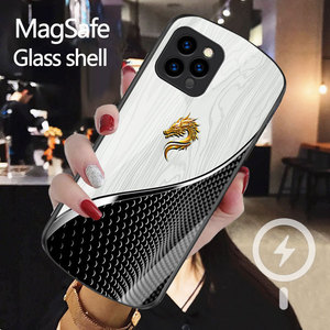 Coque de té<span class=keywords><strong>l</strong></span>éphone portable pour iPhone 17 Air, 15 Tendance Nationale, 14 Grain de Bois, Apple 13 <span class=keywords><strong>Dragon</strong></span> Soaring, 12 Modèle Magnétique Ovale à Couverture Intégrale - Product Image 1