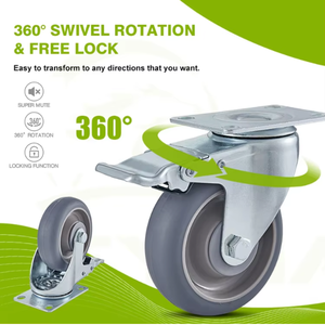 Industrial TRP Casters <strong>Wheels</strong> Swivel Castor Designer Medium Duty TPR Casters <strong>for</strong> <strong>Trolley</strong> - Product Image 3