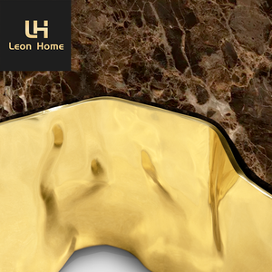 Mesa de <span class=keywords><strong>centro</strong></span> de árbol del conocimiento de lujo, latón fundido pulido con revestimiento de pátina, diseño de árbol dorado grabado - Product Image 6
