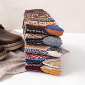 Calcetines de Lana <span class=keywords><strong>Merino</strong></span> de Alta Calidad, Gruesos y Cálidos, de Punto Jacquard, Estilo Nórdico, para Hombre, para Invierno - Product Image 2