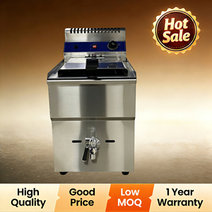 مقلاة عميقة تجارية عالية الإنتاجية تعمل بالغاز من الفولاذ المقاوم للصدأ سعة 18 لتر بقوة 4.8 كيلو واط حالة جديدة بيع مباشر من المصنع بدرجة حرارة ثابتة - Product Image 5