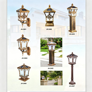 Solar Led Garden Light Wall Mount Outdoor Lawn <b>Lamp</b> For Villa Courtyard With Mono Si Solar Cell And <b>Battery</b> Included - Product Image 1