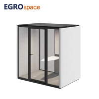 Cabine de réunion acoustique EGROspace pour 4 personnes, espace de travail, communication, intimité, insonorisation, pod de bureau préfabriqué