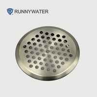 Grille de ventilation circulaire en acier inoxydable avec trous en maille pour cuisine, bureau, armoire