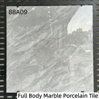 Carreaux de porcelaine effet marbre pleine masse 800x800mm, polis brillants, antidérapants, pour sols et murs, idéaux pour la décoration d'appartements et de halls.