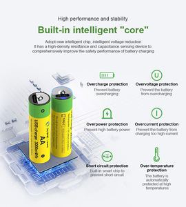 스마트 경제적 디자인 AA <span class=keywords><strong>AAA1.5V</strong></span> 충전식 배터리 (충전기 포함) - Product Image 5