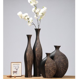 Vase à fleurs en forme de coquille classique 2024, vase décoratif moderne pour la maison, le bureau, l'hôtel, vase en céramique pour table d'hôtel - Product Image 6