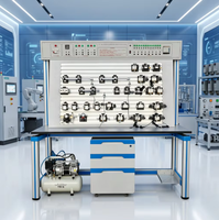 Banc de formation PLC pneumatique, équipement pédagogique électro-pneumatique Mitsubishi FX1S