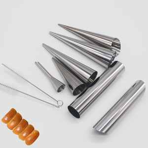 Crème <span class=keywords><strong>Corne</strong></span> Moule Cannoli Formes Tubes En Acier Inoxydable Cônes De Cuisson Pâtisserie Rouleau <span class=keywords><strong>Corne</strong></span> Croissant Moule - Product Image 5