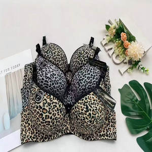 1,3 dólar modelo YWB083 tamaño 38-44C venta al por mayor estampado de leopardo doble espuma Sexy chicas adolescentes en sujetadores imágenes de mujeres <span class=keywords><strong>sin</strong></span> <span class=keywords><strong>sujetador</strong></span> - Product Image 1