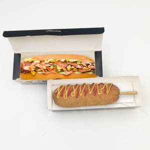 Boîtes à emporter en papier kraft recyclable avec logo personnalisé pour frites, nuggets <span class=keywords><strong>de</strong></span> poulet frit, pour camion <span class=keywords><strong>de</strong></span> restauration rapide, ensemble <span class=keywords><strong>de</strong></span> contenants pour sushis - Product Image 4