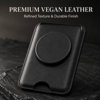 Dompet Kartu Magsafe Kulit PU Premium dengan Logo Kustom Grosir, Dompet Kartu Ponsel Magnetik Kuat untuk iPhone OEM ODM