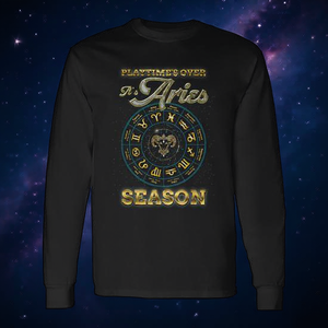 T-shirt à manches longues Signe Astrologique du Zodiaque Période du Bélier Playtime Over It - Pour usage promotionnel - Product Image 3