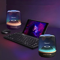 Speaker Bluetooth Nirkabel Rumah Luar Ruangan Portabel Speaker Kecil Subwoofer Audio Bass Pemutar MP3 Sistem Suara Lampu LED