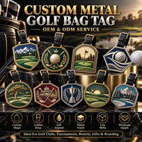 Étiquette de sac de golf en métal personnalisée avec monogramme, initiales, nom de club, logo en lettres émaillées en relief, cadeau personnalisé pour membre, sangle à boucle, vente en gros