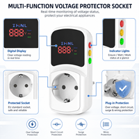 Protector de Voltaje para TV y Refrigerador, Tipo Enchufe Europeo ZHNL, Protección Contra Bajo y Alto Voltaje, Regulador de Voltaje de CA 230V