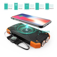 Cargador Solar Portátil de 10000mAh, Cargador Inalámbrico de 20W con Carga Rápida, Batería Externa para Teléfonos Celulares