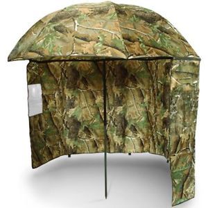 Parapluie de pêche camouflage avec mur latéral et fenêtres zippées Brolly portable pour les sports de plein air - Product Image 6