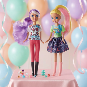 Fashion Doll Set with Colorful Outfits and Accessories for Girls Aged 5 to 7 Years - Product Image 1