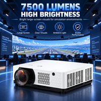 Projecteur laser WUXGA 7500 lumens 3LCD à courte focale pour système de simulation d'écran multiple et de formation