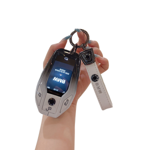 Étui de protection pour clé de voiture en alliage de zinc et gel de silice pour <span class=keywords><strong>BMW</strong></span> 740 530 X6 Série 7, écran tactile à cristaux liquides, <span class=keywords><strong>porte</strong></span>-clés - Product Image 1