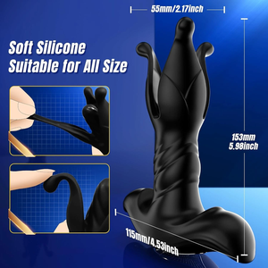 アプリ制御のスラスト式アナルバットプラグディルドバイブレーター、多周波伸縮式アナルダイレーター、前立腺マッサージ器、男性用セックストイ - Product Image 6
