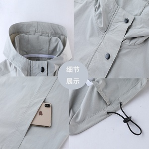 Veste vintage pour homme de haute qualité, fabriquée par un fabricant OEM, avec col montant, 100% coton, coupe-vent, logo personnalisé et fermeture éclair. - Product Image 5