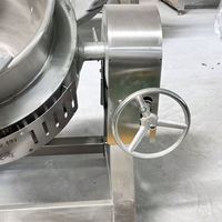 Marmite de cuisson industrielle à gaz avec agitateur et racloir pour soupes, très vendue