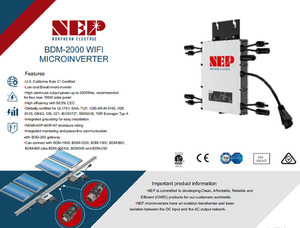 Biến tần năng lượng mặt trời lai Nep BDM-2000 kết nối lưới điện, tích hợp WiFi thông minh, MPPT, sóng sin thuần, một pha/ba pha cho hệ thống năng lượng mặt trời - Product Image 5