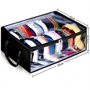Bolsa de Almacenamiento Multiusos para Sombreros, Ropa, Edredones, Ropa Interior, Plegable, Visible, a Prueba de Polvo, Organizador del Hogar, Bolsa de Almacenamiento - Product Image 6