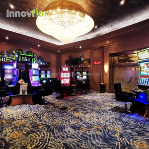 Diseño moderno y lujoso diseño Floral pared a pared Axminster alfombra del casino roja - Product Image 6