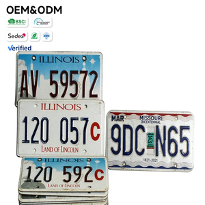 Plaque d'immatriculation personnalisée <span class=keywords><strong>vintage</strong></span> des États-Unis, échantillon gratuit, faible MOQ pour la décoration, plaque d'immatriculation personnalisée - Product Image 2