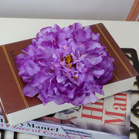Aksesori Bunga Kain Buatan Tangan DIY Kepala Bunga Peony Buatan Hiasan Dinding Bunga Pernikahan Oriental Ornamen Rambut
