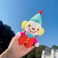 Promotion créativité Joker dessin animé sac peluche Animal jouet peluche tissu porte-clés pendentif Joker Clown cirque peluche porte-clés à