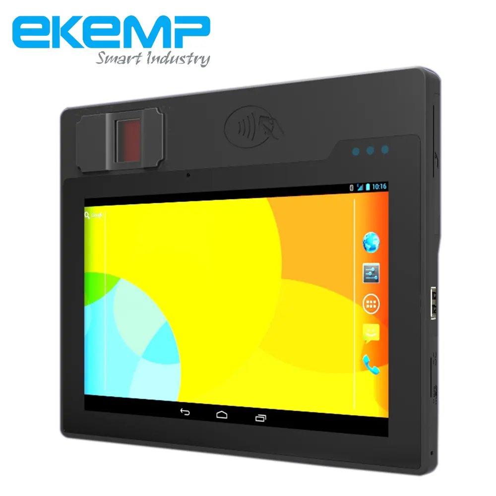 Multifunction biometric tablet pc with bar code scanner car reader fingerprint scanner EKEMP
