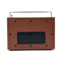 Radio rumah portabel, radio rumah kayu DAB + FM digital mengkilap dengan speaker stereo