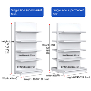 4/5/6 Tier Heavy Duty Racking Supermercado de doble cara Estantería de madera y metal <span class=keywords><strong>Wire</strong></span> <span class=keywords><strong>Back</strong></span> Shop Fruit Book Product Display <span class=keywords><strong>Shelf</strong></span> - Product Image 4