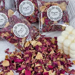 8 opzioni di petali di rosa essiccati petali veri per bagno di bellezza e pediluvio SPA all'ingrosso festa fiori secchi Confetti