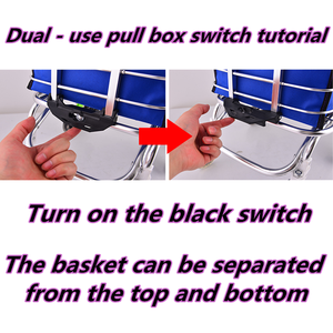 JieLai, carrito de compras de 8 ruedas, coche plano de mano, remolque familiar, cesta plegable, varilla de tracción, artículos de tracción para coche, para comprar comida, coche portátil - Product Image 5