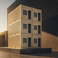Maison conteneur pliable X haute performance anti-rouille pour l'hébergement des travailleurs sur chantier – Petite maison solide et robuste, anti-rouille, en vrac
