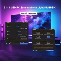 Guirnaldas de Luces LED RGB USB 5V AIPIN Epistar con Control por Aplicación WS2812B, Clasificación IP33 y Regulables para Uso Residencial