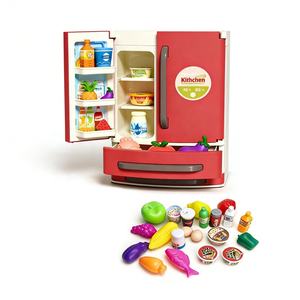 Set Giocattolo Frigorifero per Bambini 22 Pezzi, Cucina Simulata con Frigo a Doppia Porta, Accessori Alimentari e Scomparto Portaoggetti - Product Image 1