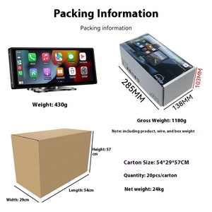 Universal <strong>Car</strong> 10.26inch IPS Portable Display Wireless Carplay <strong>Android</strong> Auto Navigation High Definition Touch Screen Multimedia - Product Image 3