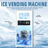 Distributeur automatique de glace intelligent à écran tactile, 24h/24, entièrement automatique, résistant aux intempéries, en libre-service, station de fabrication de glace en vrac pour l'extérieur