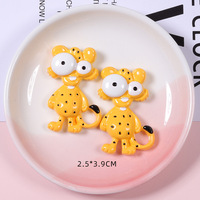 Charmes de cabochons en résine à dos plat de modèle d'animal de zoo de dessin animé mignon de bonne qualité