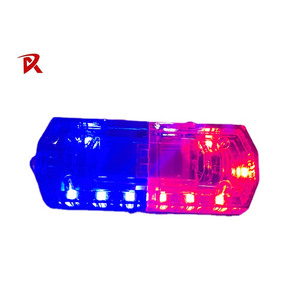 Có thể sạc lại LED cảnh báo giao thông ánh sáng PC Chất liệu Clip-on vai thiết bị với màu đỏ màu xanh nhấp nháy nhấp nháy loại - Product Image 1