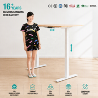 Cadre de bureau électrique réglable en hauteur et en largeur avec double moteur pour usage professionnel