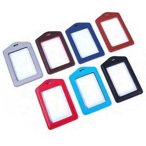 Porta Tarjetas de Identificación Vertical y Horizontal de Cuero PU Transparente a Precio Económico - Product Image 4
